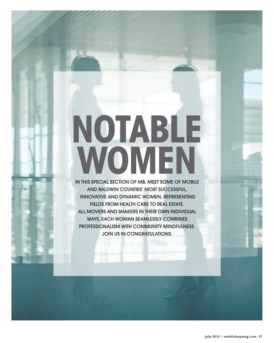 Notable Women_Mobile Bay Magazine July 2019