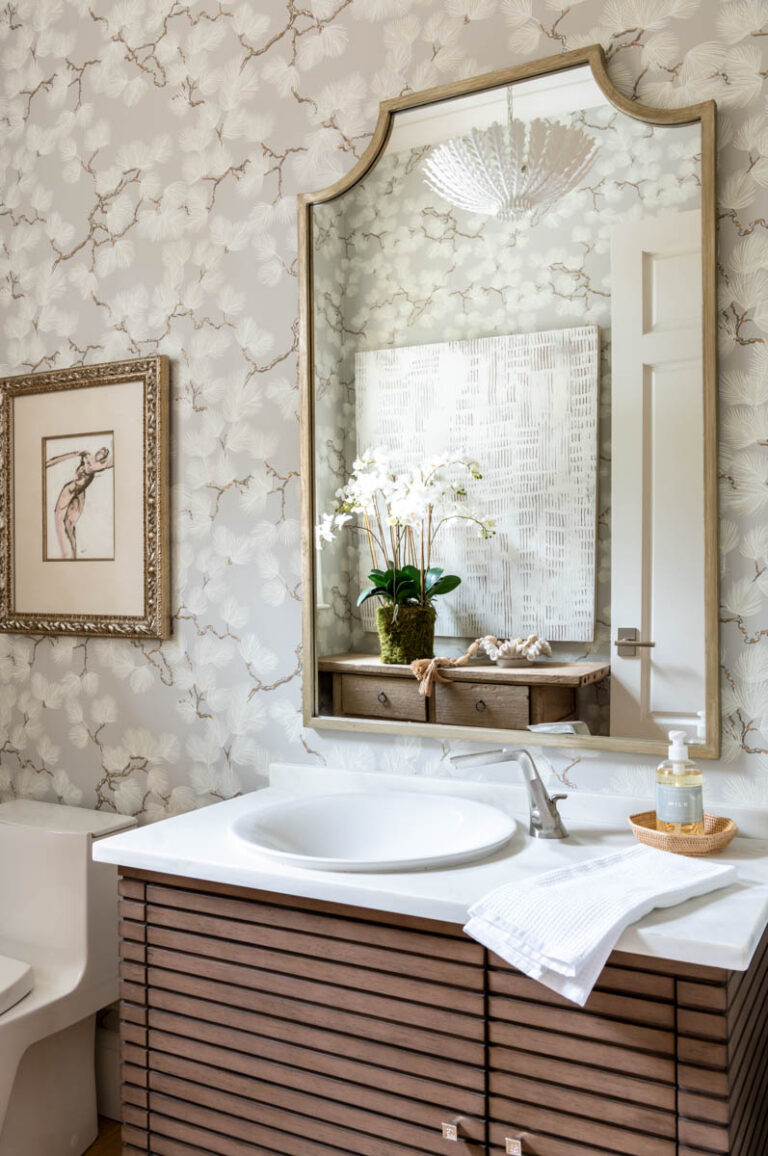 guest powder room in sustainable inspiration home